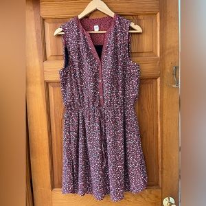 Gap medium blue print sleeveless dress